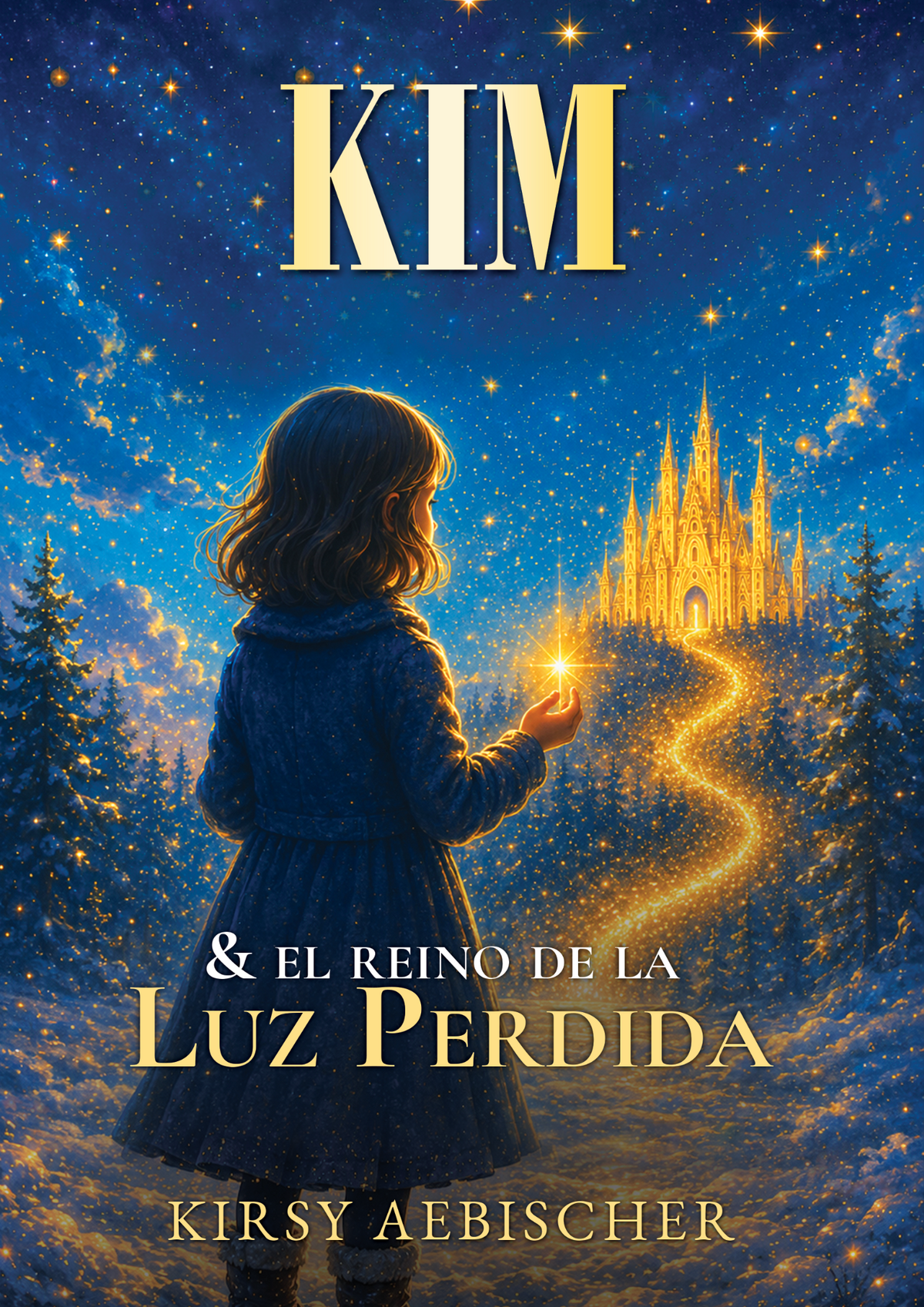 Cubierta de Kim y el reino de la luz perdida, de Kirsy Aebischer — edición en español