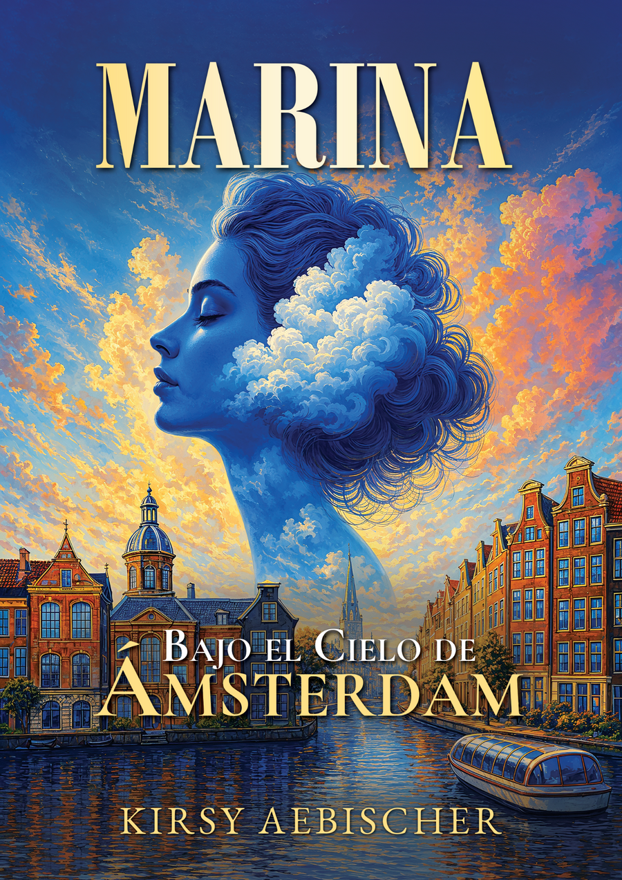 Cubierta de Marina bajo el cielo de Ámsterdam, de Kirsy Aebischer — edición en español